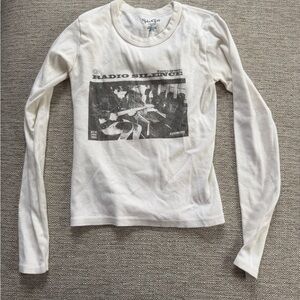 Brandy Melville White Long Sleeve Tee